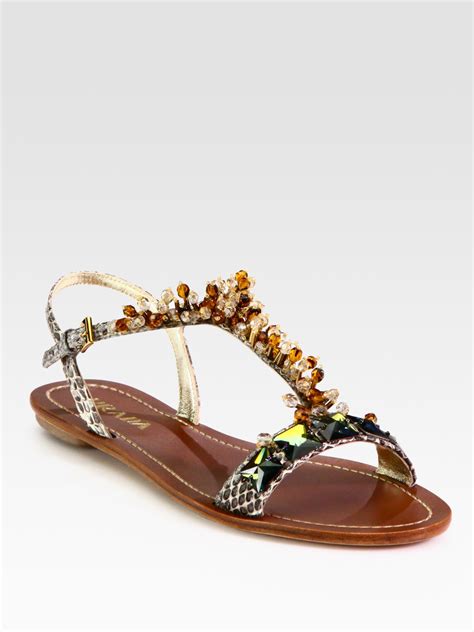 prada t strap flat sandals